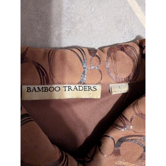 Women’s Bamboo Traders SZ L Jacket Microfiber Collar Brass Snaps Pockets - Picture 9 of 11